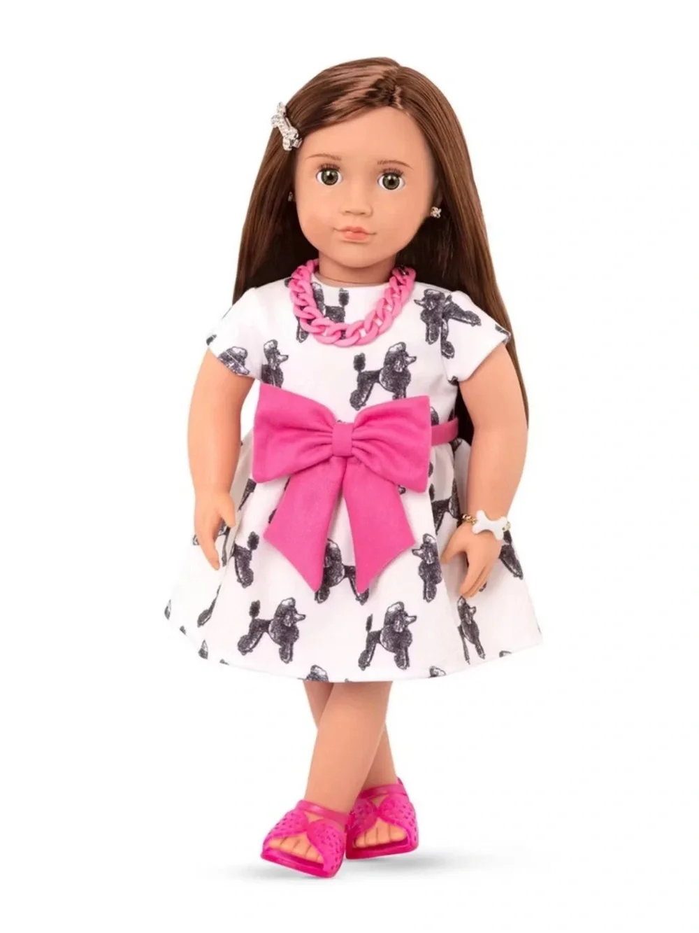 Our Generation Nancy Doll w/ Jewelry Box & Pierced Ears 6 Earrings 2 Bracelets
